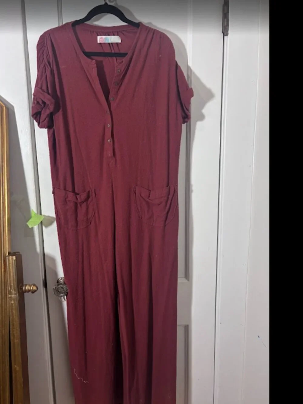 Free People Wide Leg Oversized Cotton Jumper Purple Size SP